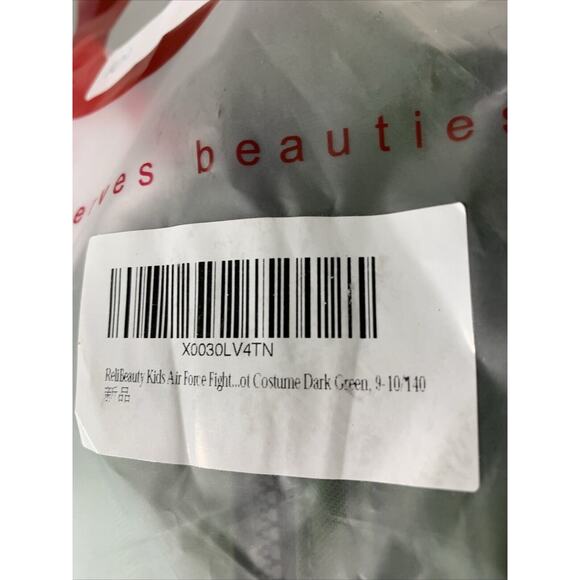 Top Gun Kids Flight Suit Costume 9-10 Halloween Pilot Dress Up Relibeauty - Picture 3 of 7